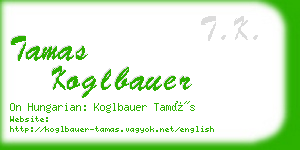 tamas koglbauer business card